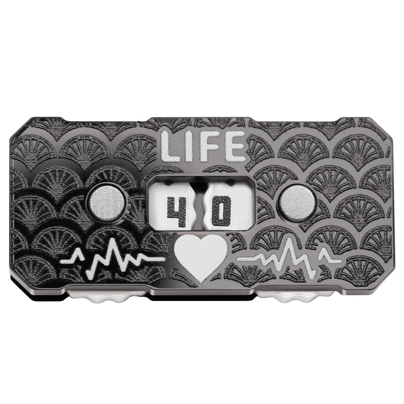 Life Counter Twin Digits Dragon Scale Pattern Designed 2 X 4 Cm (0.787 X 1.57 In) For Cedh Game And Other Mtg Dual Game Made Of