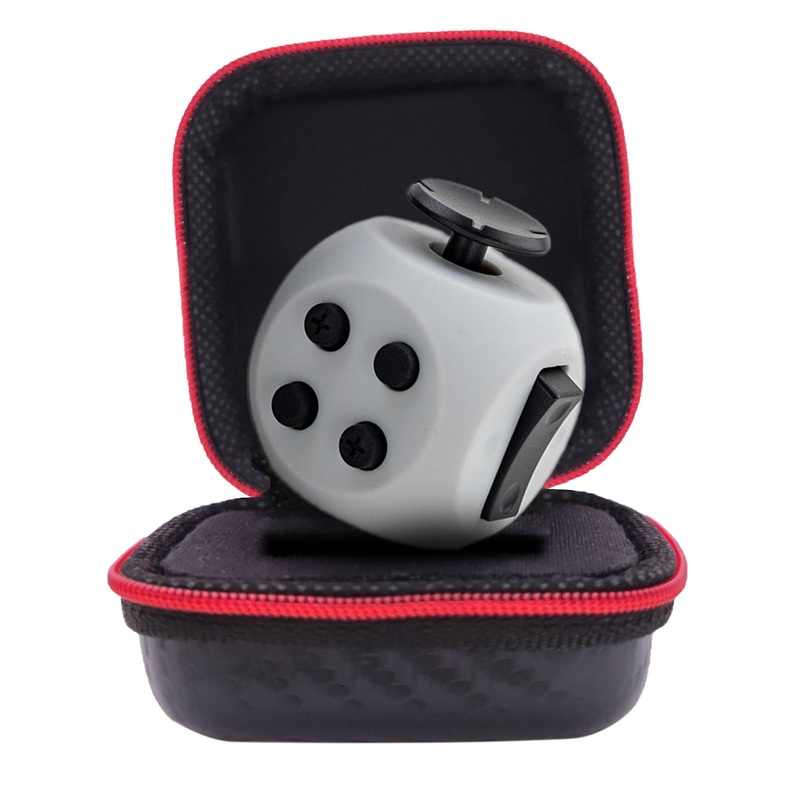 Pilpoc Thefube Fidget Toy – 6 Sided Fidget Cube For Adults And Kids – Stress Relief & Focus Aid – Audible/Silent, With Carry Cas