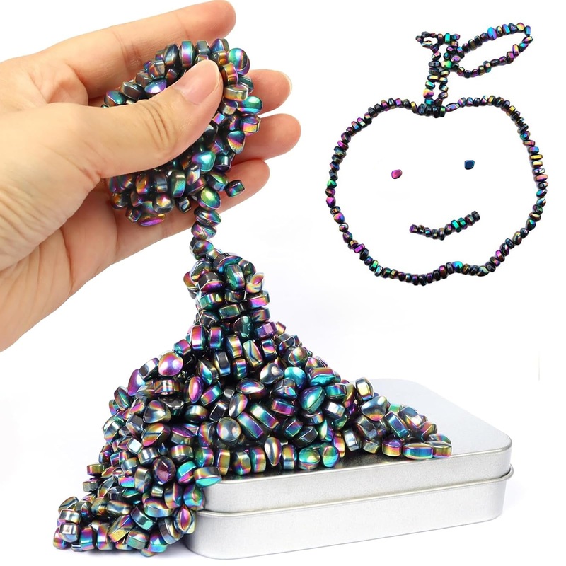 Srenmsmt Ferrite Putty, 1100 Pcs Magnetic Fidget Toy, Crags Ferrite Putty, Fidget Toys Adults For Office Stress/Anxiety Relief,