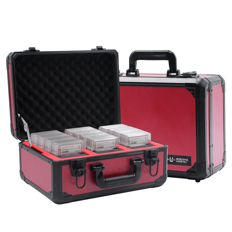 Uhzbtec Graded Card Storage Box; Durable Sports, Psa And Pokemon Storage Case- Trading Card Storage Box – Psa Slab Case For Top