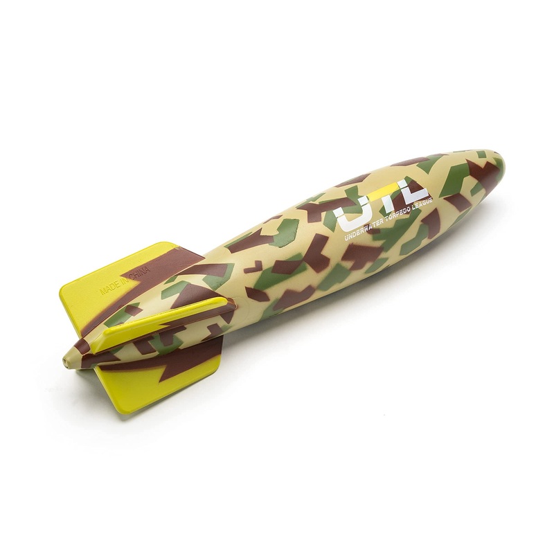 Underwater Torpedo League Official (Utl) Torpedo Glider Toy Torpedo Rocket Summer Camouflage Design 10” (Blue)