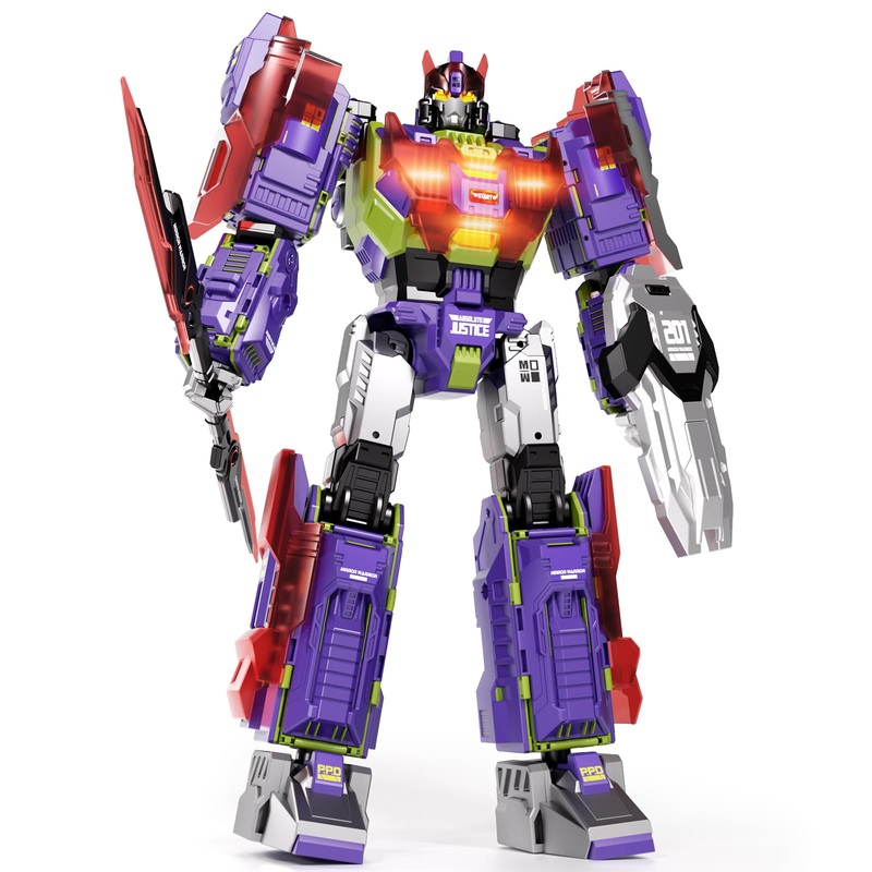 Aiqi 23 Inch Deformation Oversize Robot With Lights, Sounds And Cool Spray – Manual Transforming Action Figure, Switch Between T