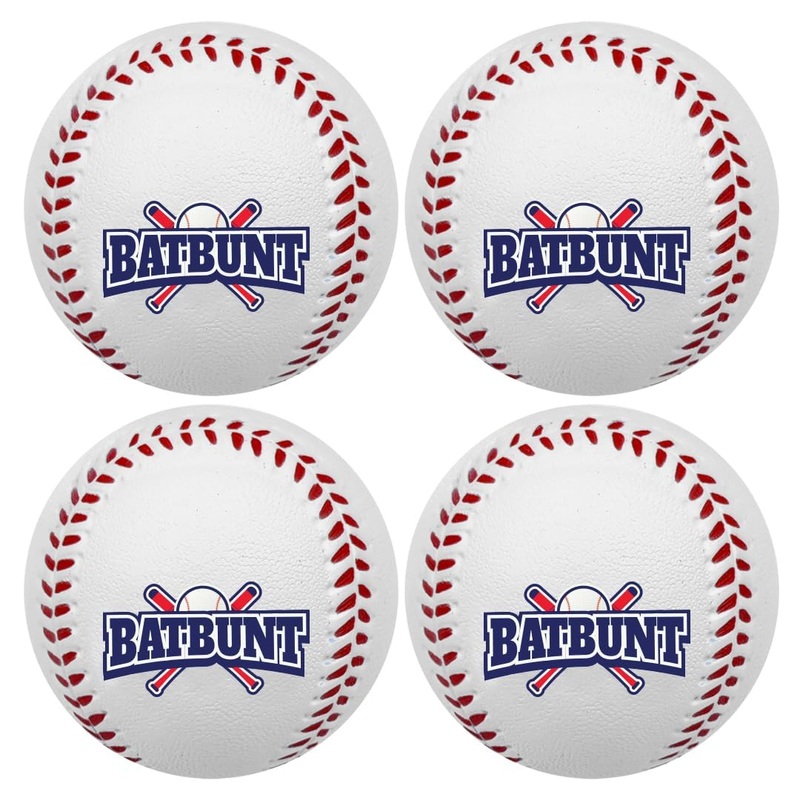 Batbunt Soft Baseballs, Foam Baseballs For Players Softball Foam Training Balls 4Pcs (White)