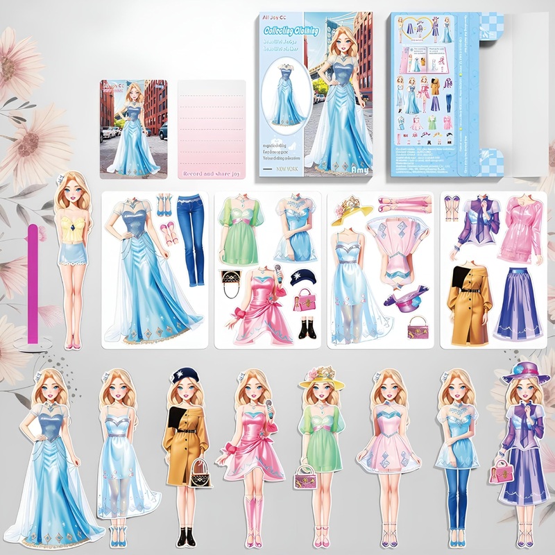 Beautiful Magnetic Princess Dress Up Paper Doll,Play Travel Playset Toy Magnet Dress Up Games Paper Dolls For Girls Ages 4-7 Nur