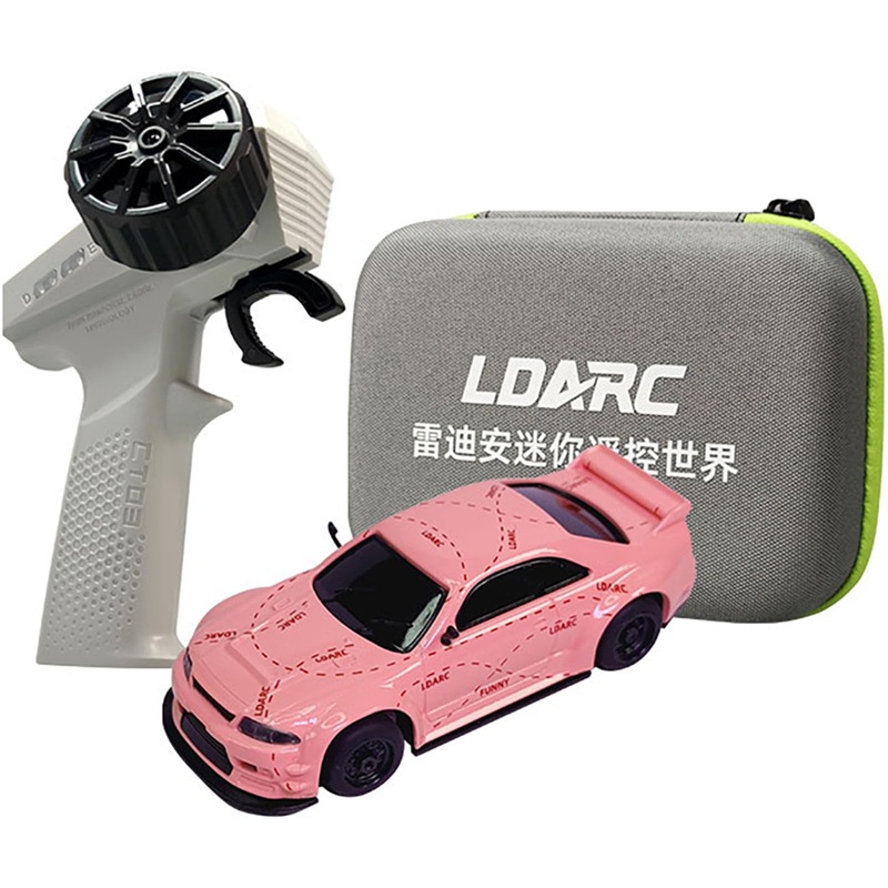 Captainrc Ldarc 1: 64 Mini Sports Car 4Ch 2.4Ghz Remote Control Full Scale Rtr Kit With Portable Storage Bag (R02-Pink)