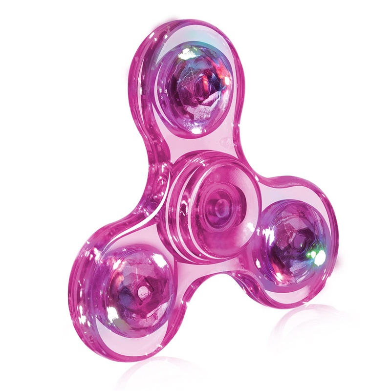 Figrol Led Light Fidget Spinner, Crystal Finger Toy Gift For Children, Stress Reduction And Anxiety Relief Hand Spinner