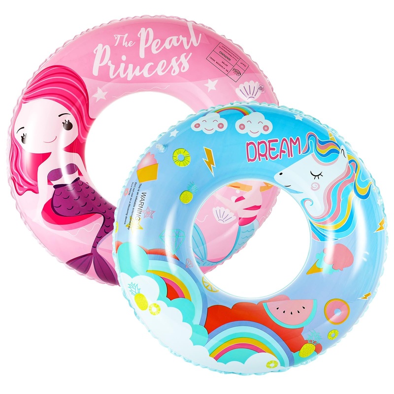 Heysplash Inflatable Swim Rings, [2 Pack] Funny Beach Floaties Swim Party Toys Summer Swimming Pool Float Ring, Inflatable Pool