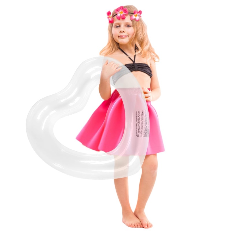 Kid Heart Pool Float,Pool Floats For Kids, Water Fun Beach Party Toys For Kids,Birthday Scene Layout Props. (18 In, Transparent