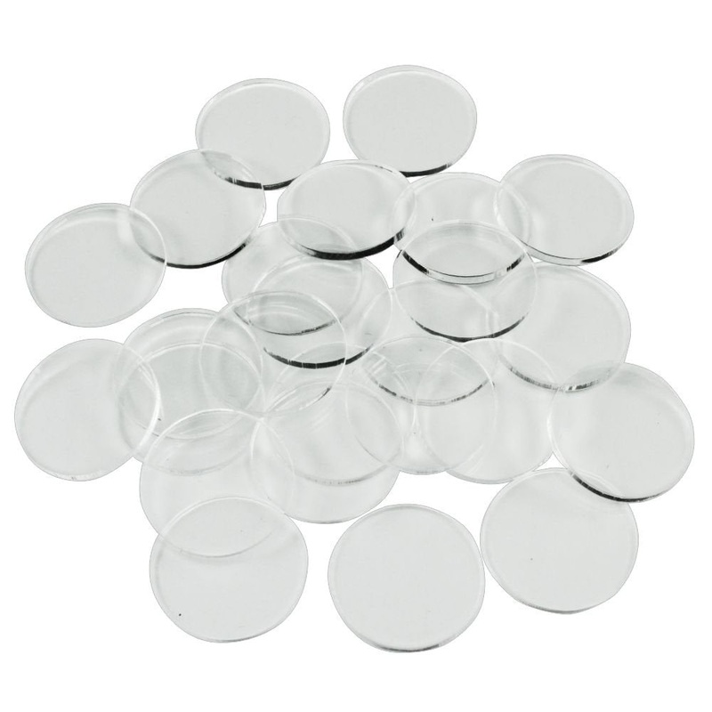 Litko Clear Circular Miniature Bases | 1.5Mm Thick | Round Figure Stands For Wargaming Boardgaming And Collectible Figures (20Mm