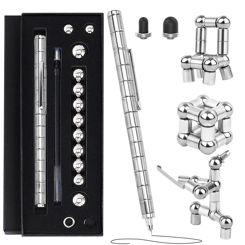 Magnetic Fidget Pen Toys – Multifunctional Writing Novel Pen For Friends, Kids, Boys, Girls, Teens 8 9 10 11 12, Office Teacher