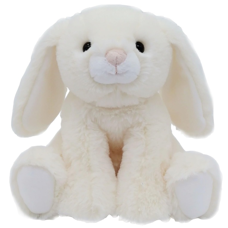 Mikee Fluffie Easter Bunny Stuffed Animals With Clothes & Bow Tie,Safe Material Soft Washable Stuffed Bunny,Cute Plush Toy Rabbi