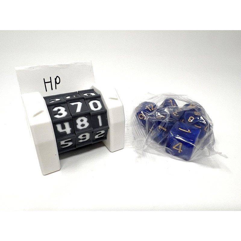 Munnygrubbers – 1 Pack Life Counter – Hp Tracker With Tracking Card Slot – (Random 7Pc D20 Dice Set Included) – Mtg – Tabletop R