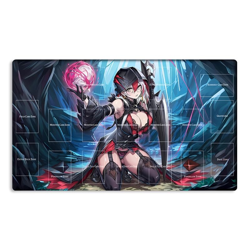 New Mlikemat Playmat Diabellestarr The Dark Witch Tcg Ccg Ocg Trading Card Game Mat With Zones + Free Bag (Zd039-602-A)