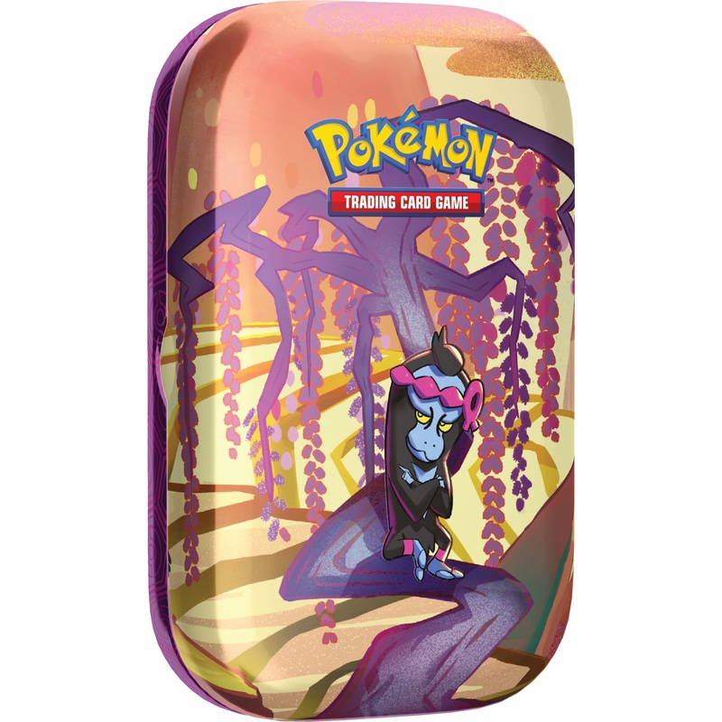 Pok  Mon Tcg: Scarlet & Violet-Shrouded Fable Mini Tin – Munkidori (2 Booster Packs & 1 Sticker Sheet)