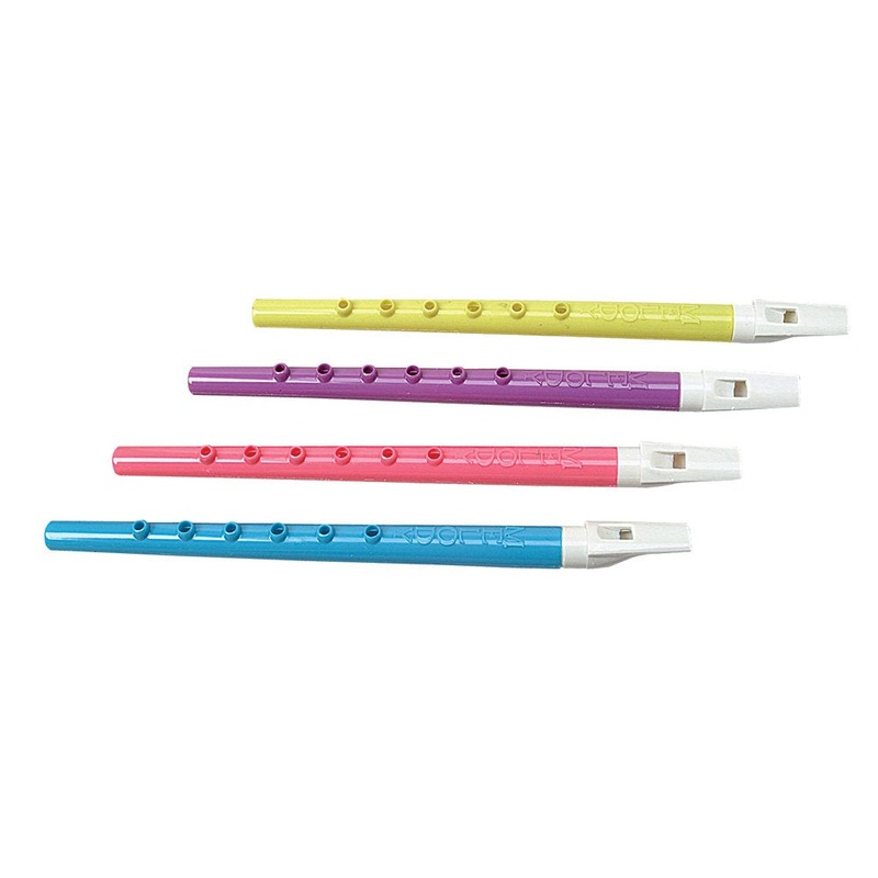 Rhode Island Novelty 11 Inch Plastic Flutes Assorted Colors One Dozen