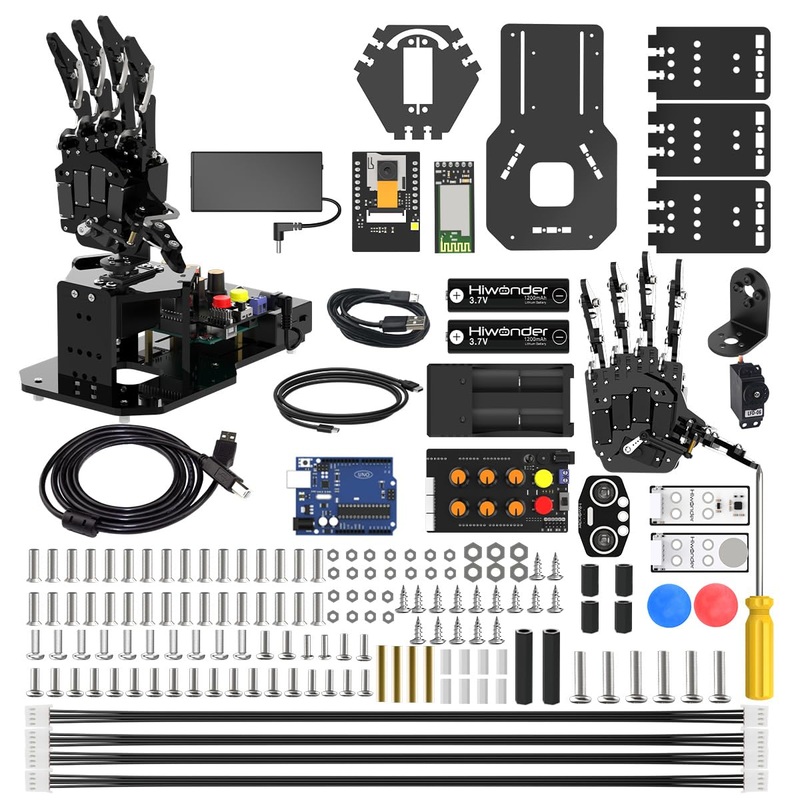 Robot Hand With Arduino Uno, Open Source Ai Bionic Robotic Hand Five Fingers Solely Movement Mechanical Arm Diy Smart Robot & En