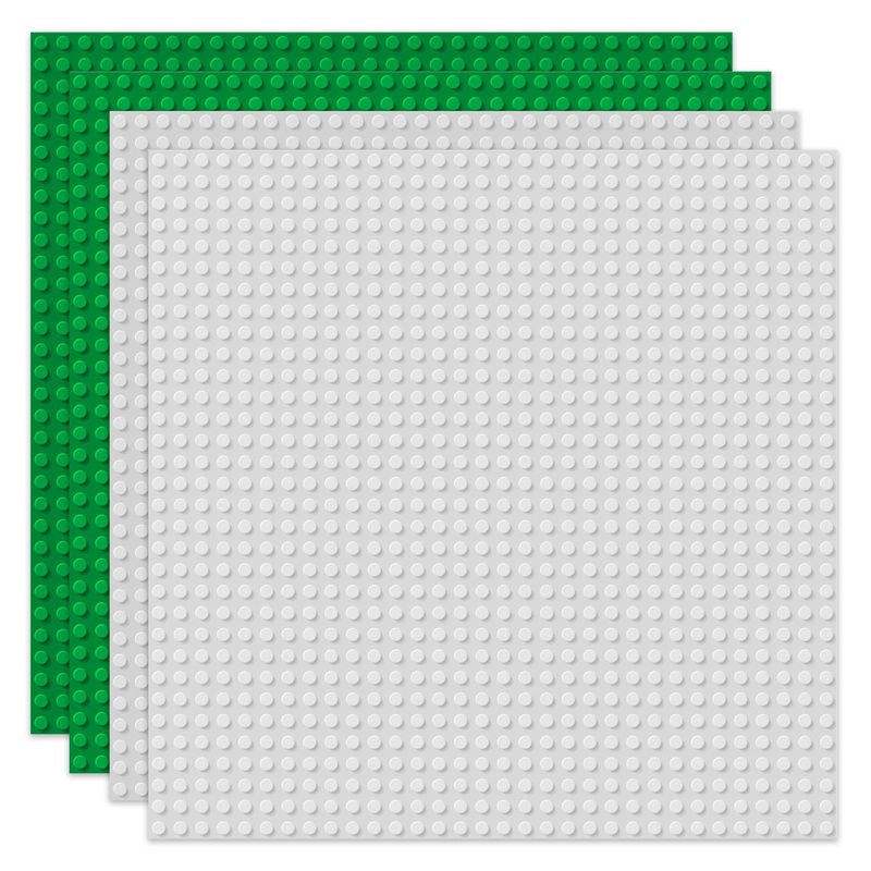 4 Pack Classic Baseplates Building Board For Building Bricks, Compatible With Major Brand, Platforms Base Building Sheet For Tab