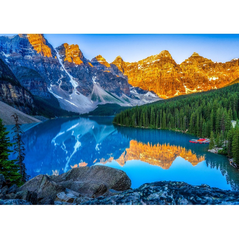 500 Piece Puzzles For Adults – Jigsaw Puzzles – Moraine Lake Sunrise – By Photographer Billi