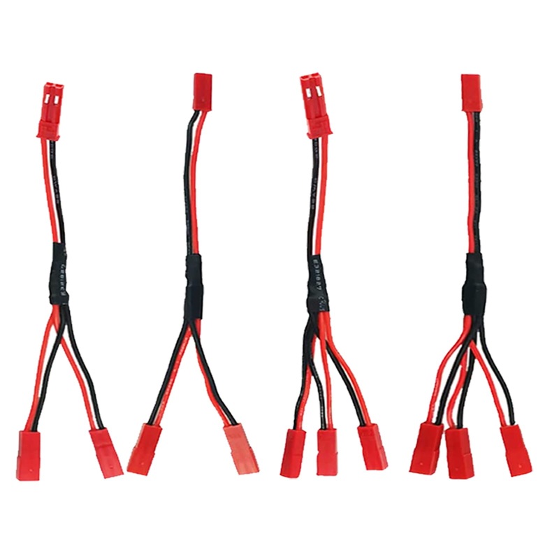 Aediko 4Pcs Jst Plug Splitter 15Cm/5.9” Jst Male Female Y Cable Jst Y Parallel Adapter Splitter Harness For Rc Car Crawler Esc