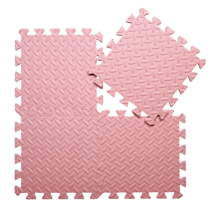 Coolcandy Solid Colored Foam Play Mat, 12”*12” Each Mat?Non-Toxic Soft Baby Play Mat, 0.4” Thickened Square Interlocking Floo