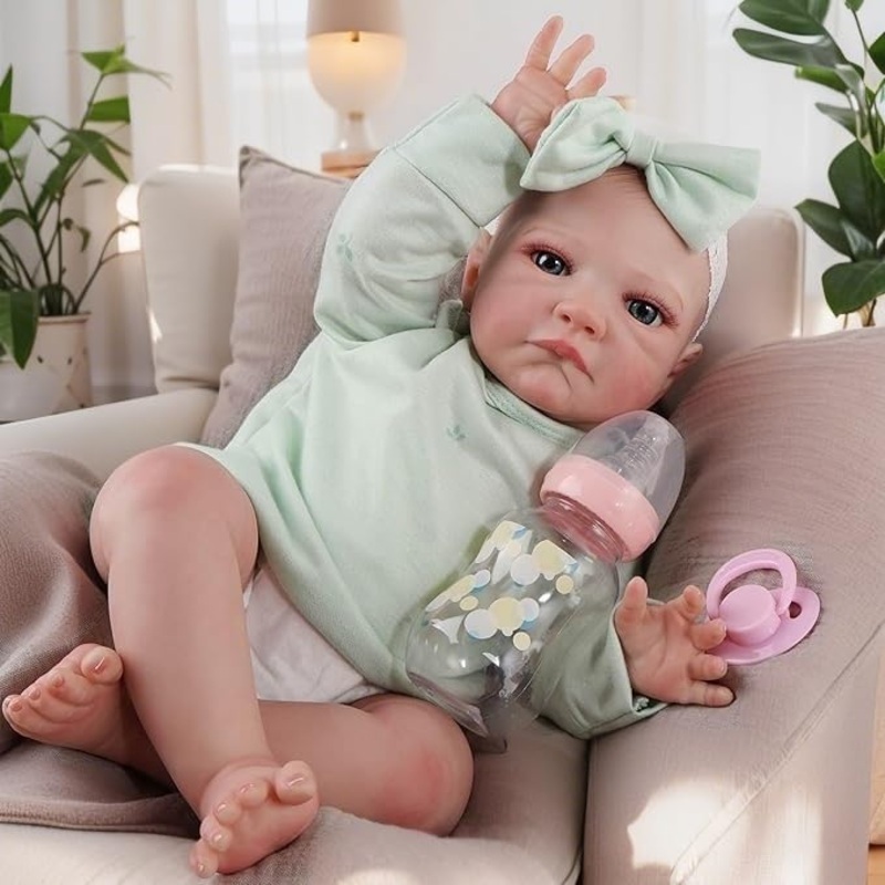 Dayoff Kids Reborn Baby Dolls,18 Inch Lifelike Realistic Newborn Baby Doll That Look Real,Christmas/Birthday Baby Doll Gift For