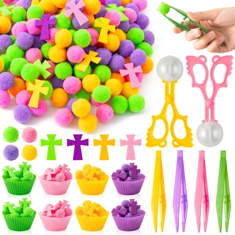 Ezdhuawuse Summer Cross Sensory Bin Fillers For Kids – 295 Back To School Jesus Cross Fine Motor Toys, Birthday Gifts For Christ