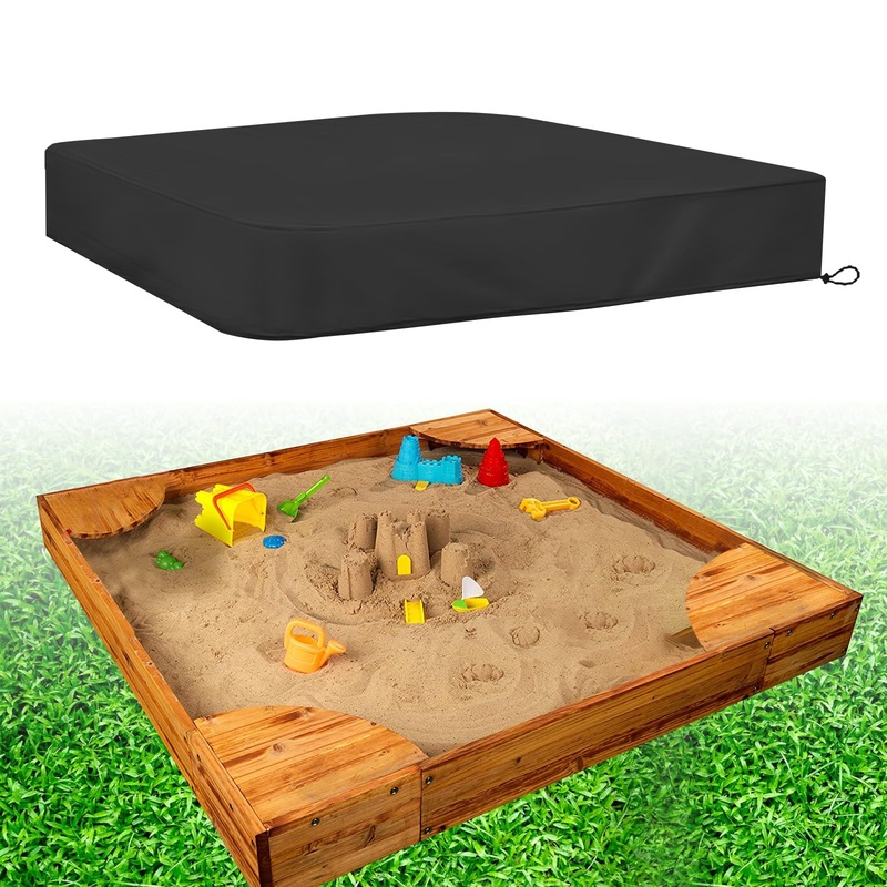 Hoypeyfiy Sandbox Sandpit Cover, Kids Sandbox Cover For Sand And Toys Protection, Square Sandbox Protective Cover With Drawstrin