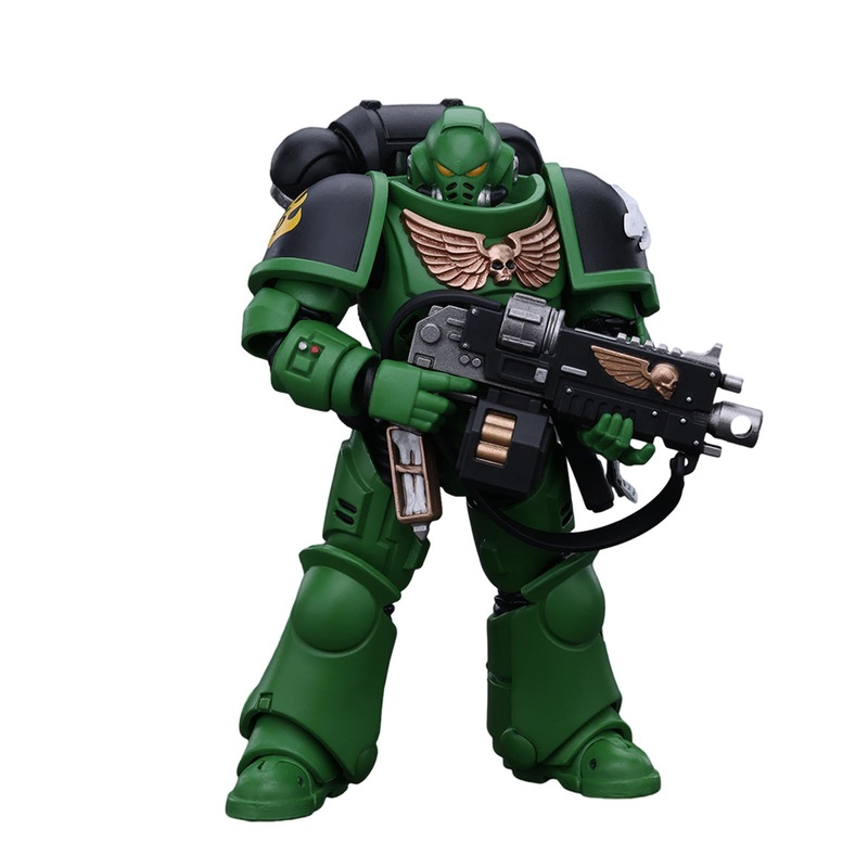 Joytoy Warhammer 40K Genuine License 1:18 Action Figure, Space Marines Salamanders Intercessors Brother Haecule, 4.96 Inch Colle