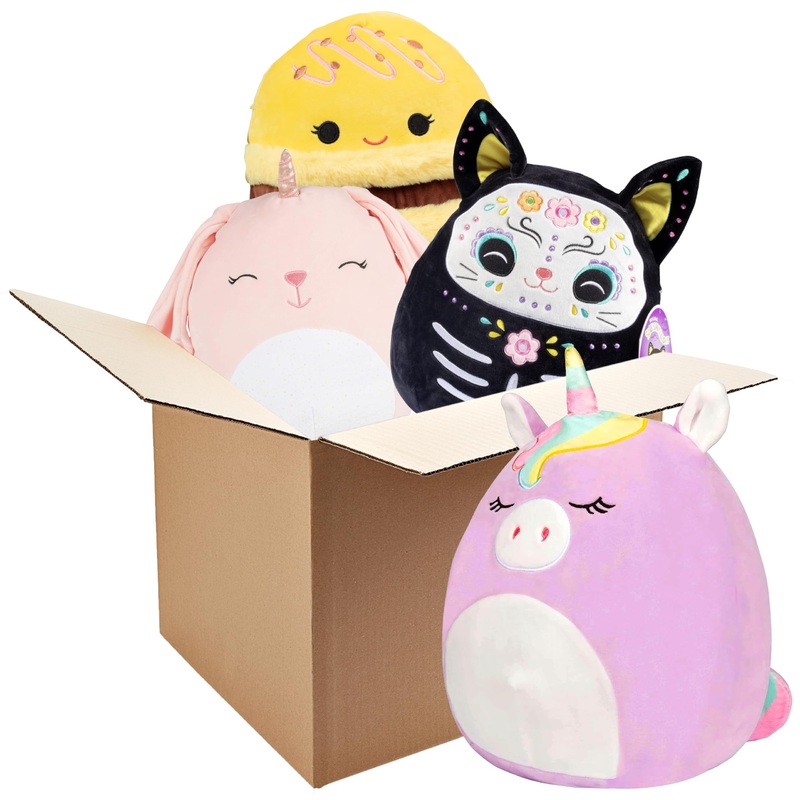 Squishmallows 16-Inch Jumbo Purple Unicorn & 12” Mystery Squish Value Pack – Get Two Official Jazwares Plush For Less – Collect