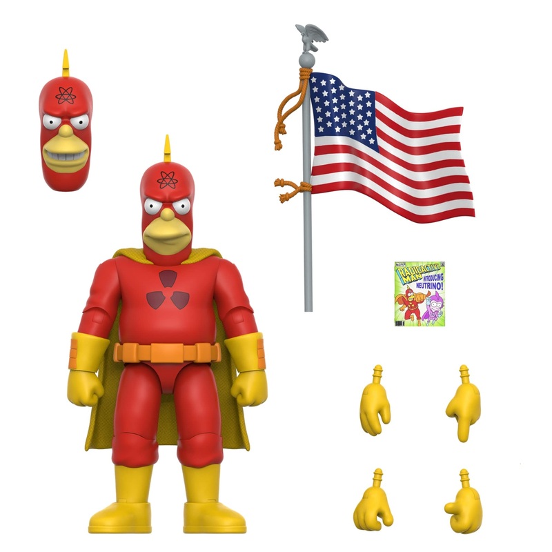 Super7 Ultimates! The Simpsons Radioactive Man – 7” The Simpsons Action Figure With Accessories Classic Tv Show Collectibles An
