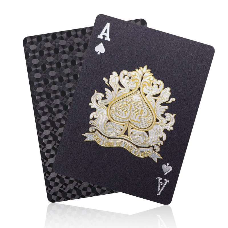 Wjpc Black Diamond Premium Pvc Material Elastic Waterproof Poker Playing Cards,Cool Playing Cards For Party And Game,Deck Of Car