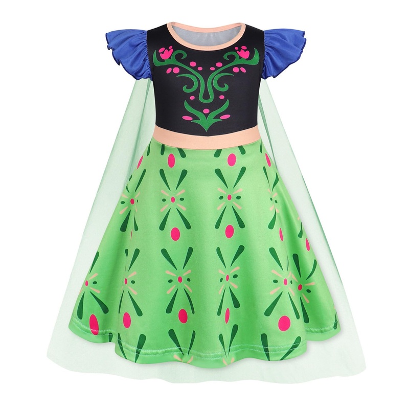 Wonderbabe Princess Costumes For Girls Birthday Party Halloween Cosplay Christmas Dress Up With Cap Size 3-4T