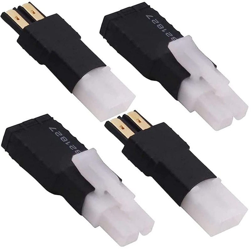 2 Pairs Rc Battery Charger Adapter For Traxxas Trx Id Connector To Tamiya Male Female, Charging Or Converting Battery Plugs (4-P