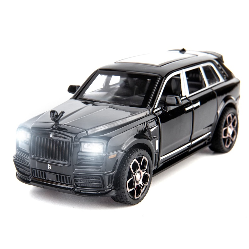 Bdtctk Compatible For 1:36 Rolls Royce Cullinan Car Model, Diecast Pull Back Car Toy Car, Doors Open, Light And Sound, Boys Toys