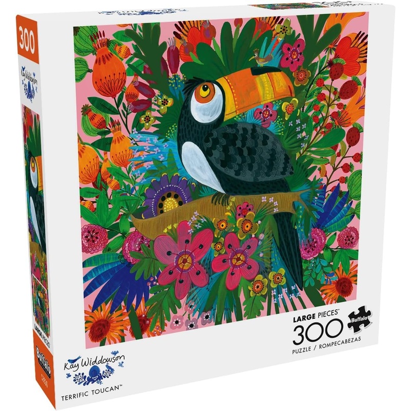 Buffalo Games – Kay Widdowson – Terrific Toucan – 300 Piece Jigsaw Puzzle For Adults Challenging Puzzle Perfect For Game Nights