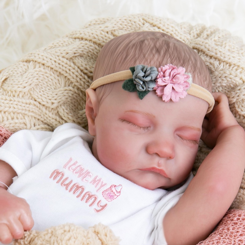 Ekokiz Lifelike Reborn Baby Dolls 18-Inch Real Life Baby Dolls Cloth Body Sleeping Girl Realistic Baby Dolls With Clothes And To