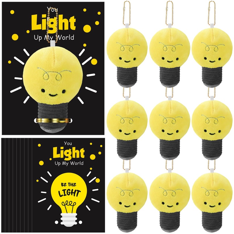 Gemscream Employee Appreciation Gifts Light Bulb Plush Toy Squeeze Stress Balls With 12 You Up My World Greeting Cards 12 Lights