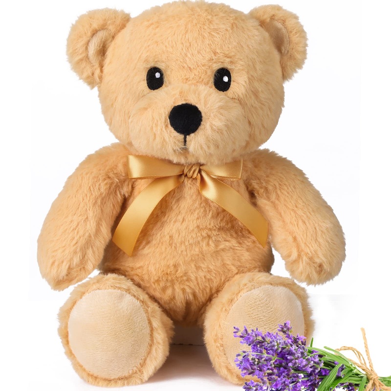 Hungdao Bear Stuffed Animal 9 Inch Microwavable Heatable Plush Toy Lavender Scented Warmies For Adults Kids Soothing Baby Shower