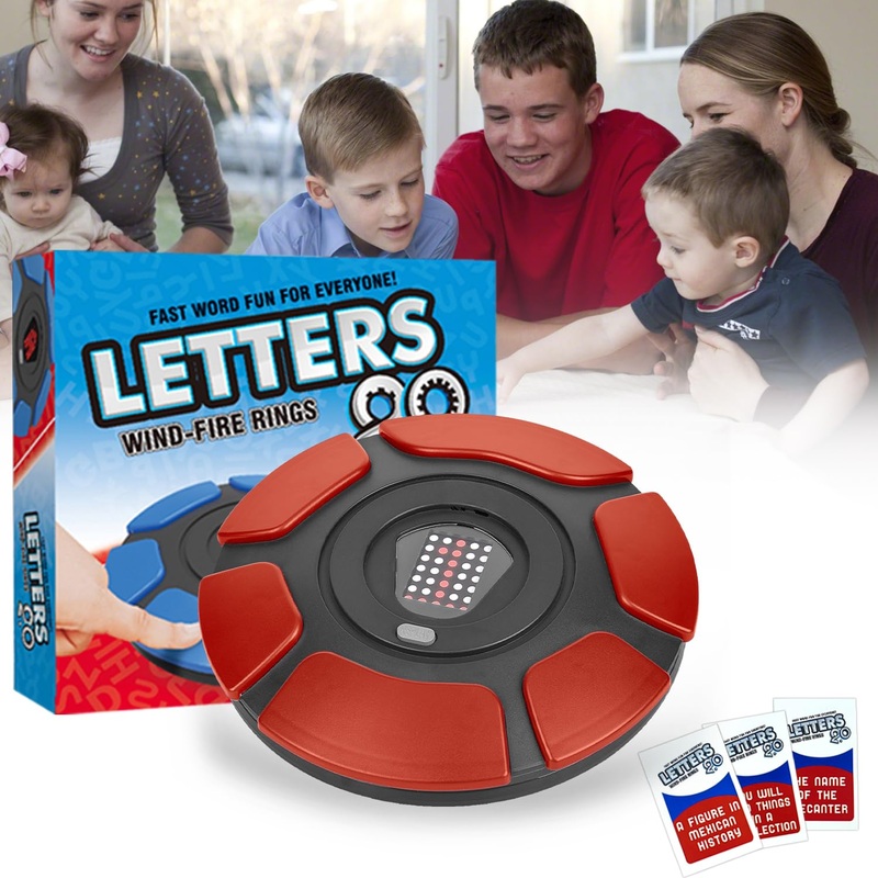 Infowush Word Game Toy For Kids/Adults, Fun Family Board Game Contains 20 Cards, Choose A Category & Race Against The Timer To B