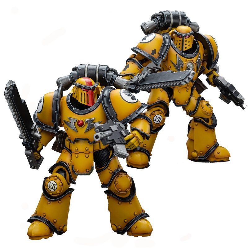 Joytoy 1/18 Action Figure Warhammer 40,000 Imperial Fists Legion Mkiii Despoiler Squad Set Of 2 Figures 4.8Inch Collectible Acti