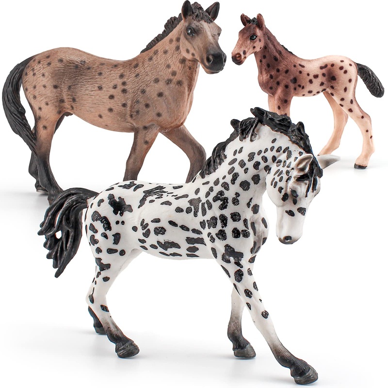 Lc Joycre 18Pcs Horse Toys Collection – Horse Figurines For Kids – Trakehner Foal, Clydesdale Foal, Lipizzaner, Morgan Appaloosa