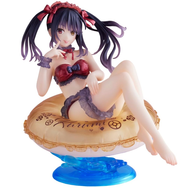 Lunk Tokisaki Kurumi Action Figure Swimsuit Edition Model Pvc Anime Statue Character Collections Model Ornaments 3.9 Inch