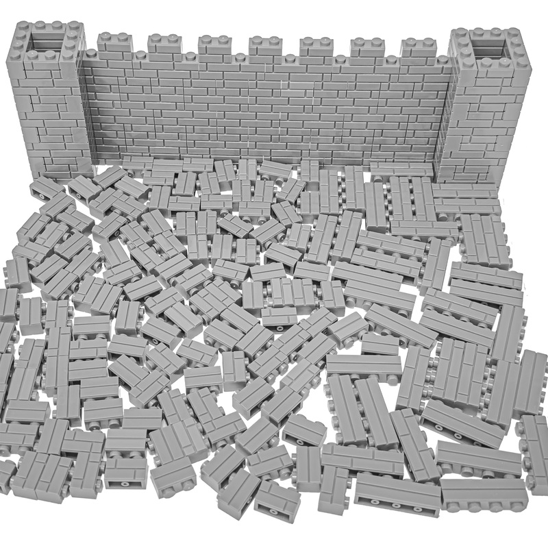 Minizfigs 265 Pieces Dark Gray Masonry Profile Bricks Set Building Blocks For Bulk Brick Wall Parts And Pieces City Castle Medie