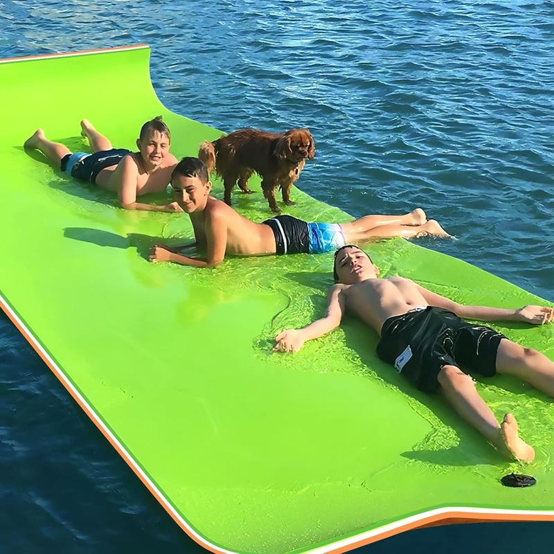 Oversized Lily Pad Floating Mat, 3 Layer 7’/9’/12’/18′ Floating Water Mat,Ocean, Beach, River, Pool, Floating Mat For Water Recr