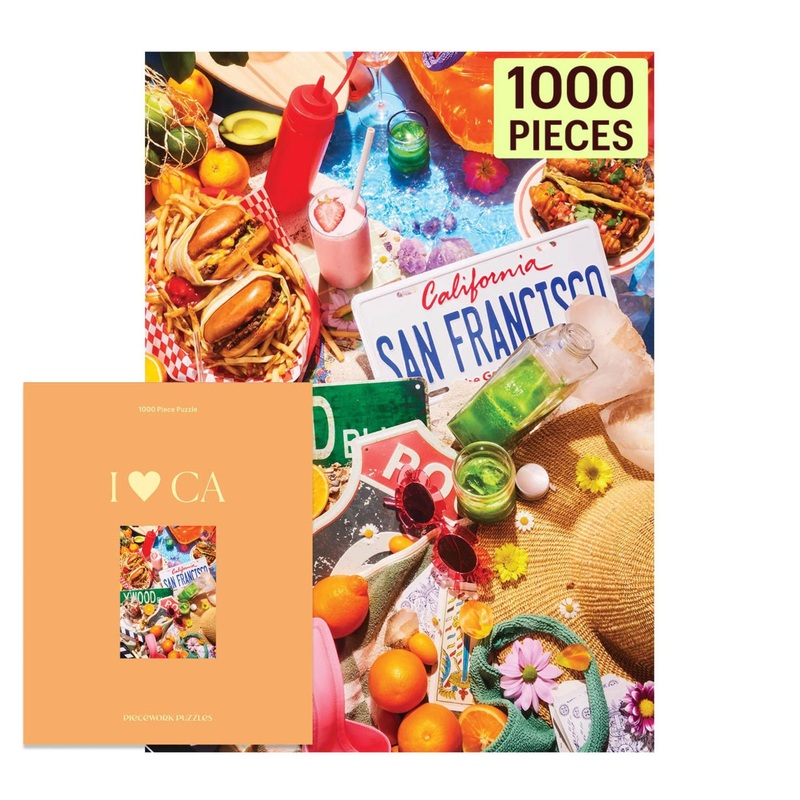 Piecework I Love Ca 1000 Piece Puzzle For Adults, Challenging Jigsaw With California Inspired Imagery, Soft-Touch Puzzle Gift –