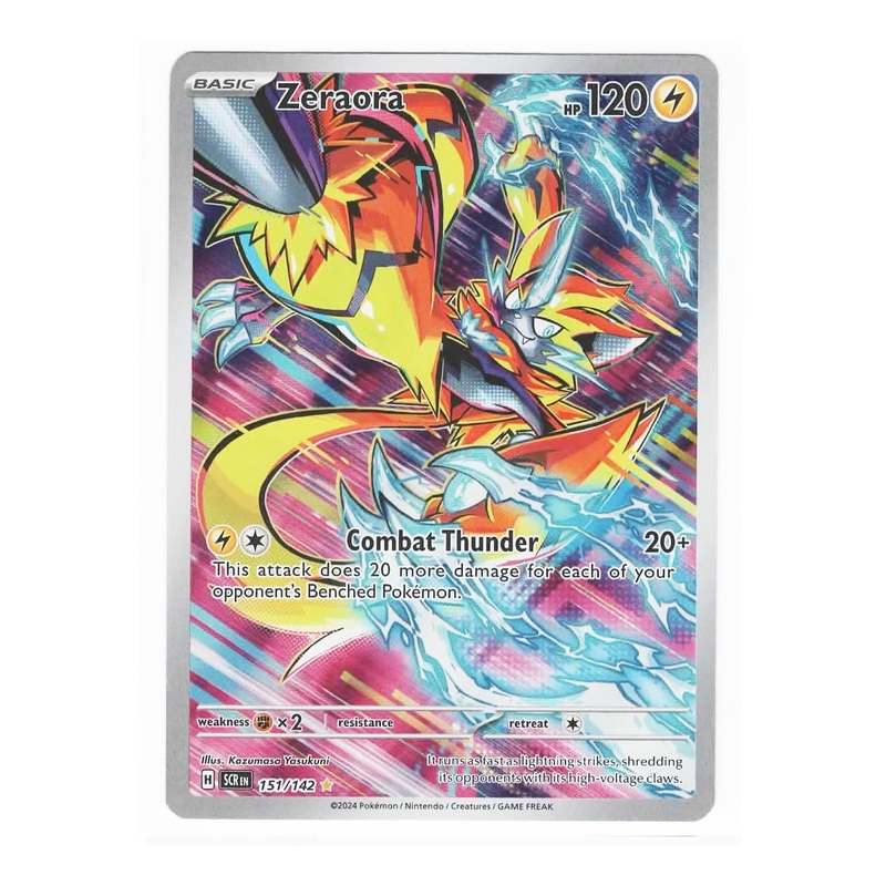 Pokemon – Zeraora 151/142 Stellar Crown – Illustration Rare Ir – Foil Single Card