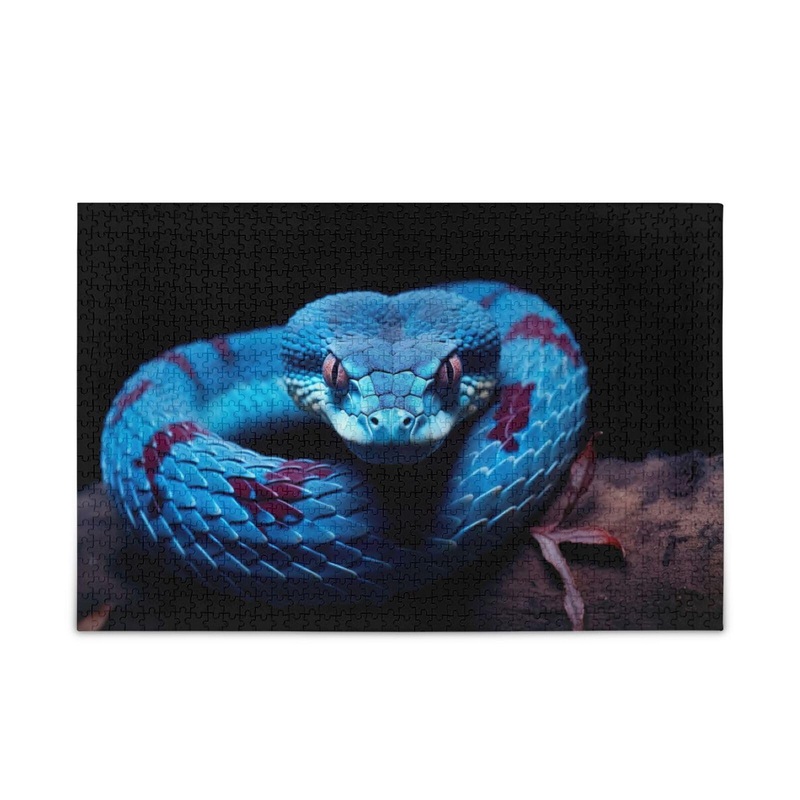 Qilmy Red Corn Snake Jigsaw Puzzles For Adults 1000 Piece, Puzzles For Adults 1000 Piece Challenging Kids Teens Family Puzzle Ga