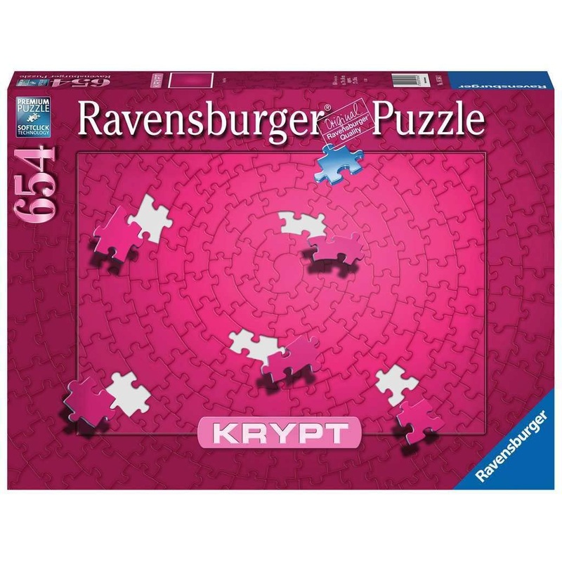 Ravensburger Krypt Pink 654 Piece Jigsaw Puzzle For Adults – 16564 – Every Piece Is Unique, Softclick Technology Means Pieces Fi