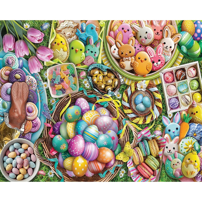 White Mountain Easter Puzzles 1000 Pieces Spring Collage Jigsaw Puzzle For Adults And Families – Easter