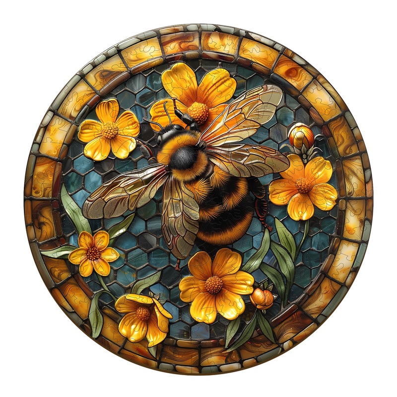Wooden Puzzles For Adults, Wooden Jigsaw Puzzles For Adults Kids, Leisurely Bee Unique Shaped Wood Puzzles Adult, Creative Birth